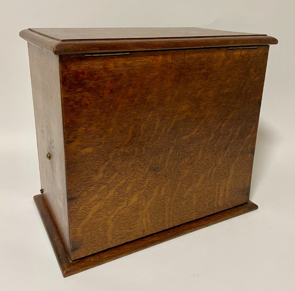 Edwardian Oak Stationery Cabinet View XVII
