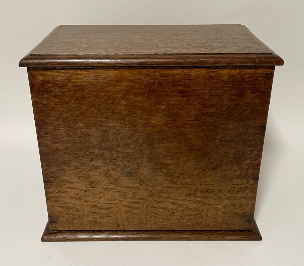 Edwardian Oak Stationery Cabinet View XX