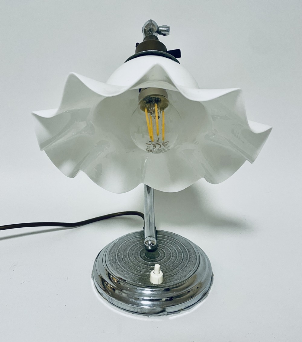 Antique Chrome Table Lamp View IV