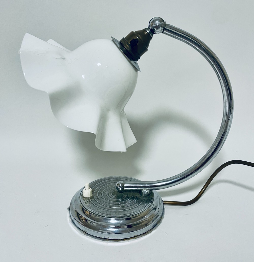 Antique Chrome Table Lamp View V