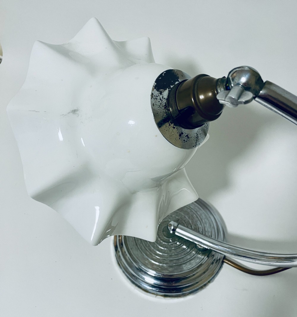 Antique Chrome Table Lamp View VI