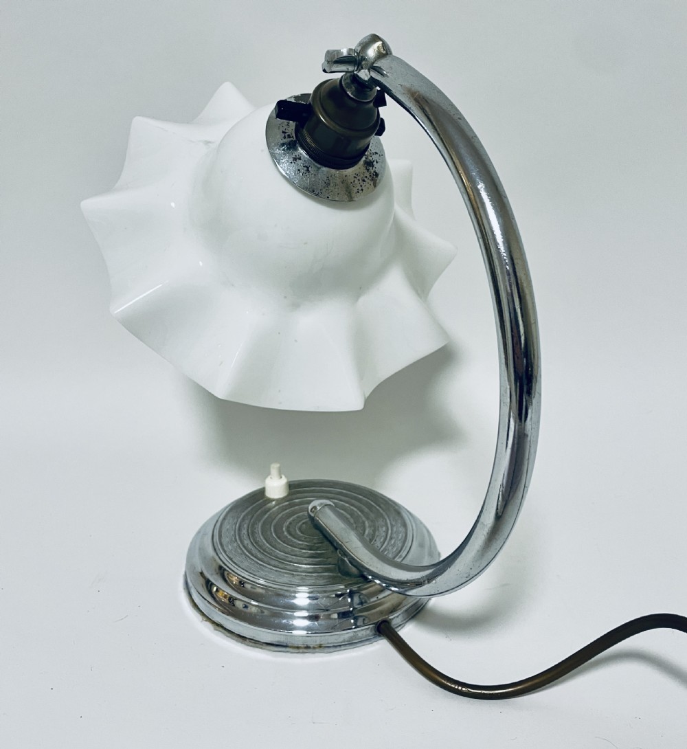 Antique Chrome Table Lamp View VII
