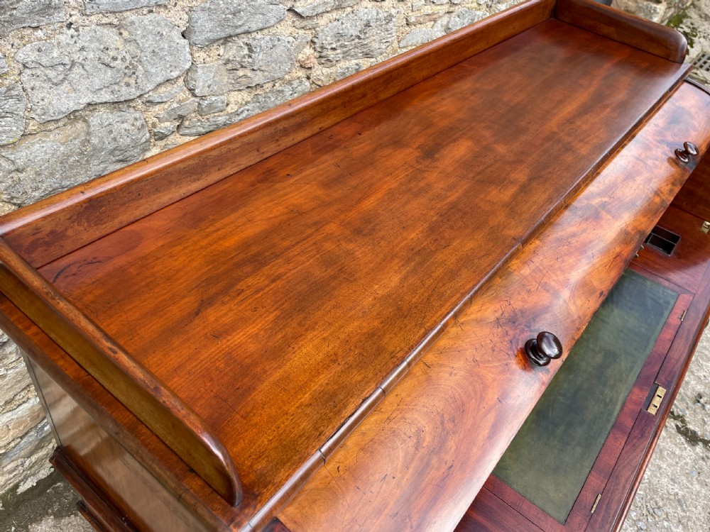 Victorian Mahogany Cylinder Roll Top Desk View XVIII