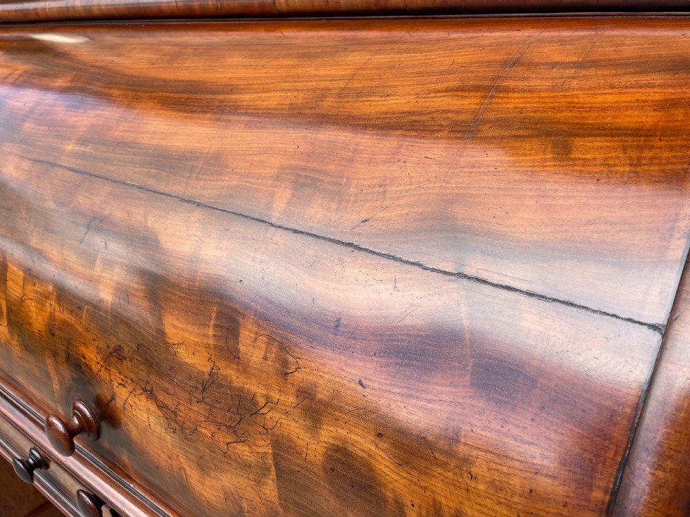 Victorian Mahogany Cylinder Roll Top Desk View XXVII