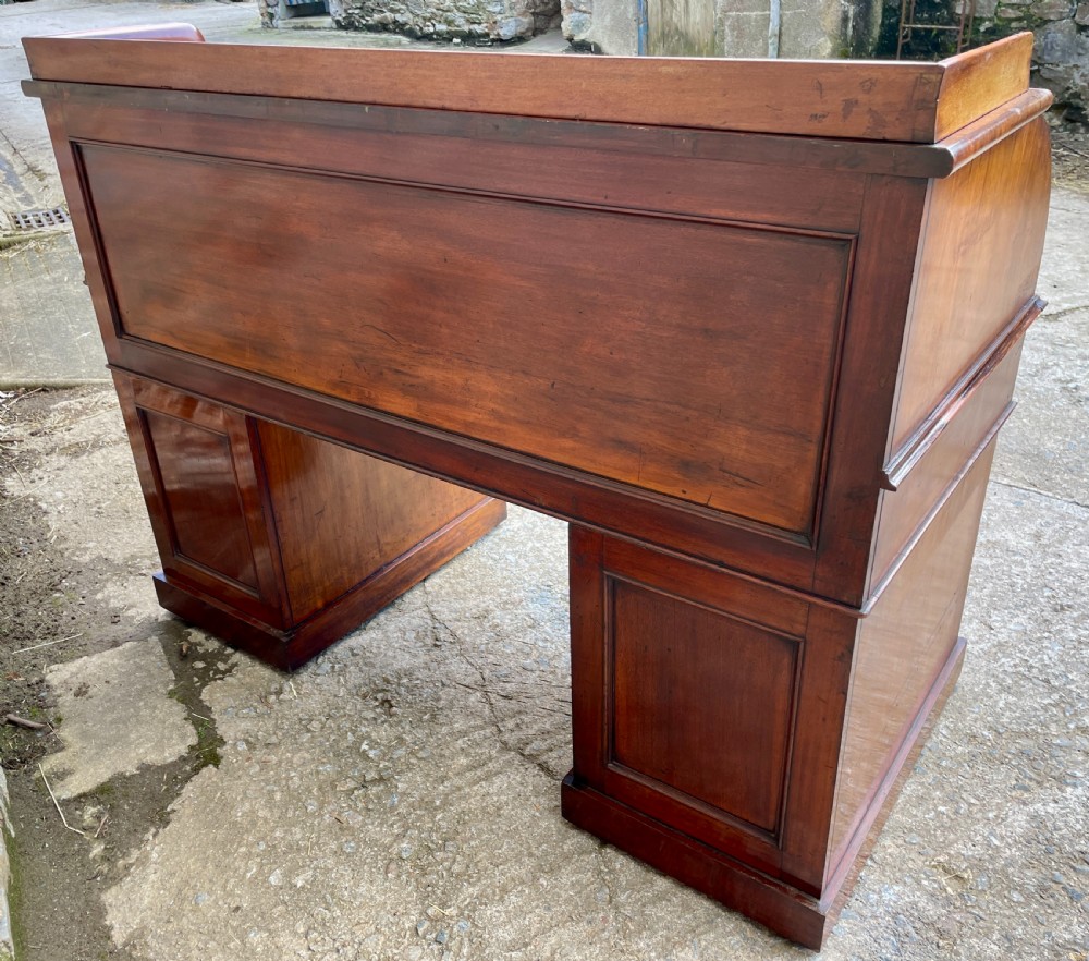 Victorian Mahogany Cylinder Roll Top Desk View XXVIII