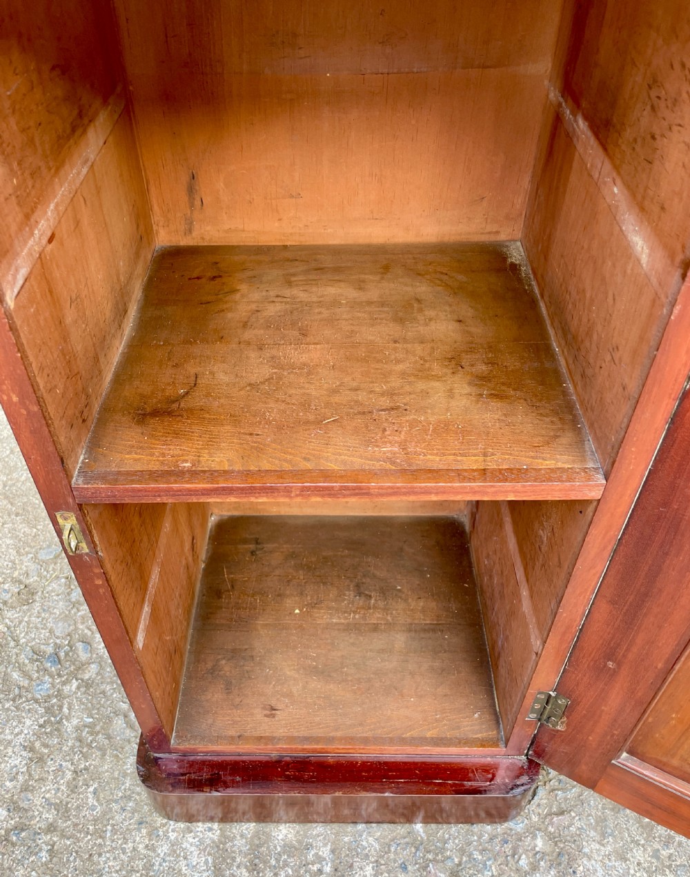 Victorian Mahogany Pot Cupboard with Marble Top View VII