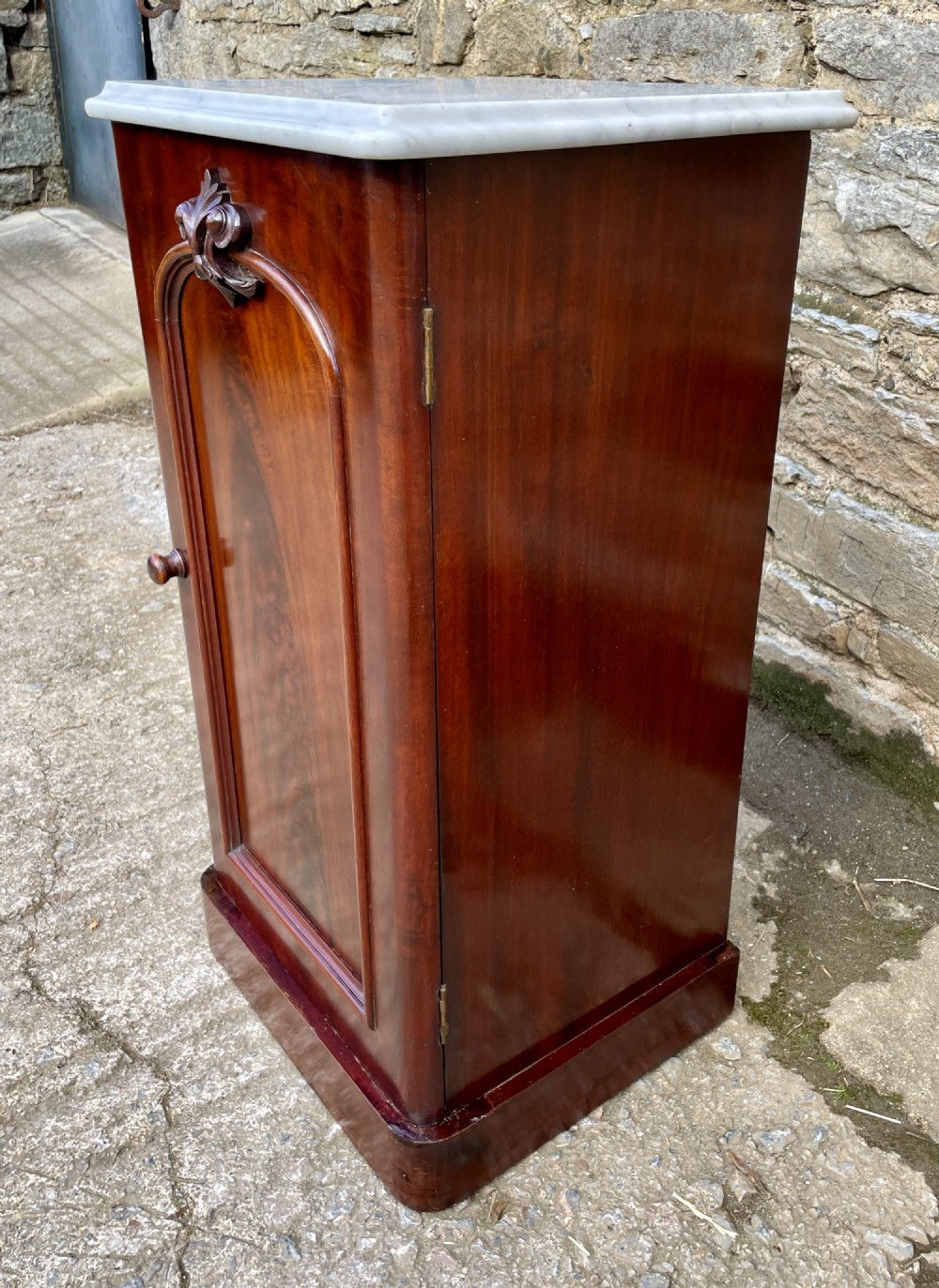 Victorian Mahogany Pot Cupboard with Marble Top View XI