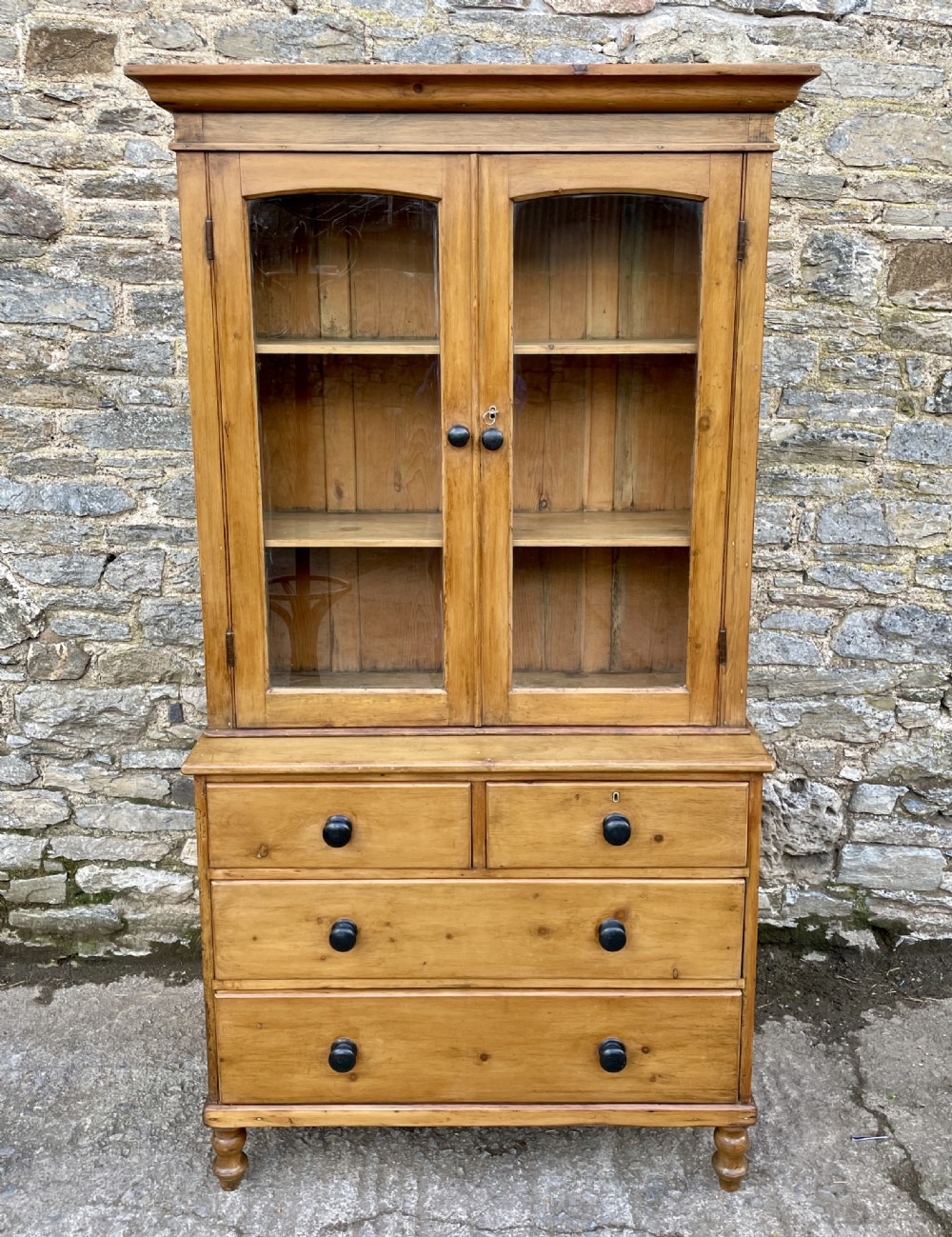 Victorian Pine Glazed Dresser