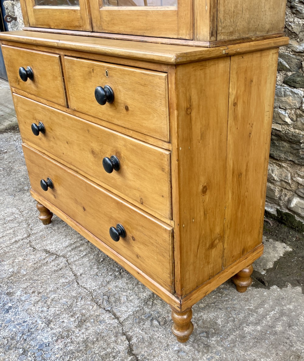 Victorian Pine Glazed Dresser View II
