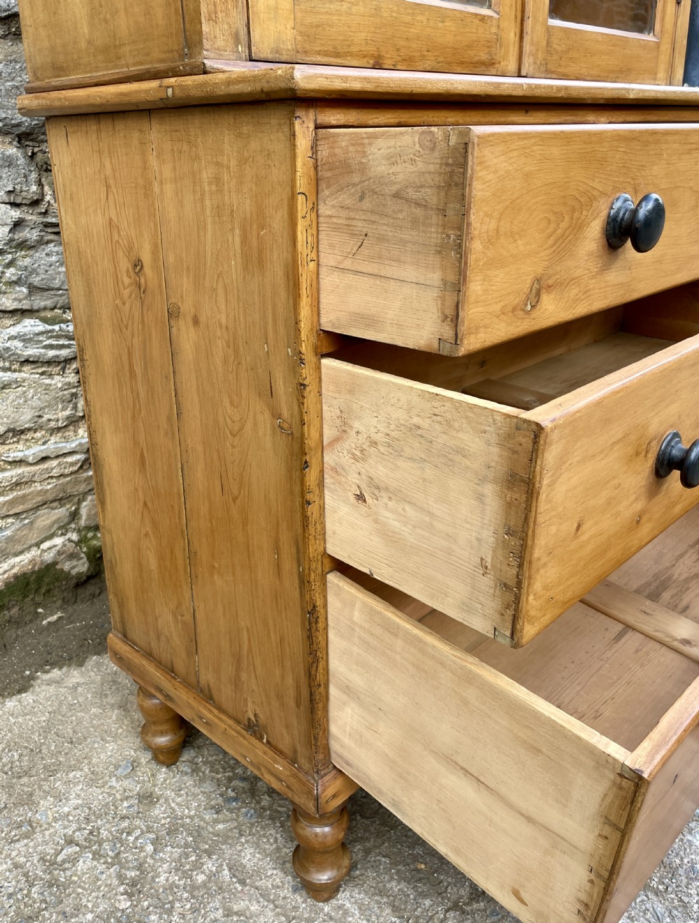 Victorian Pine Glazed Dresser View VIII