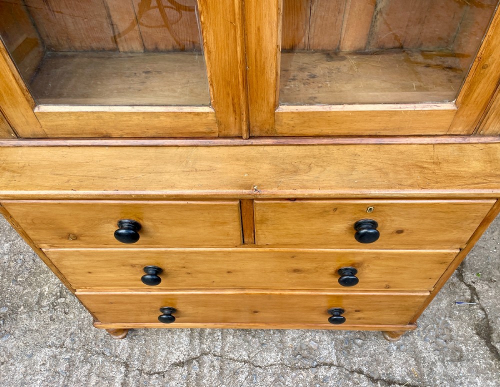 Victorian Pine Glazed Dresser View XI