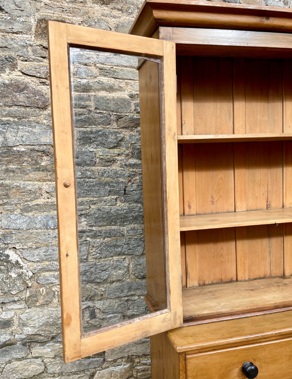 Victorian Pine Glazed Dresser View XV