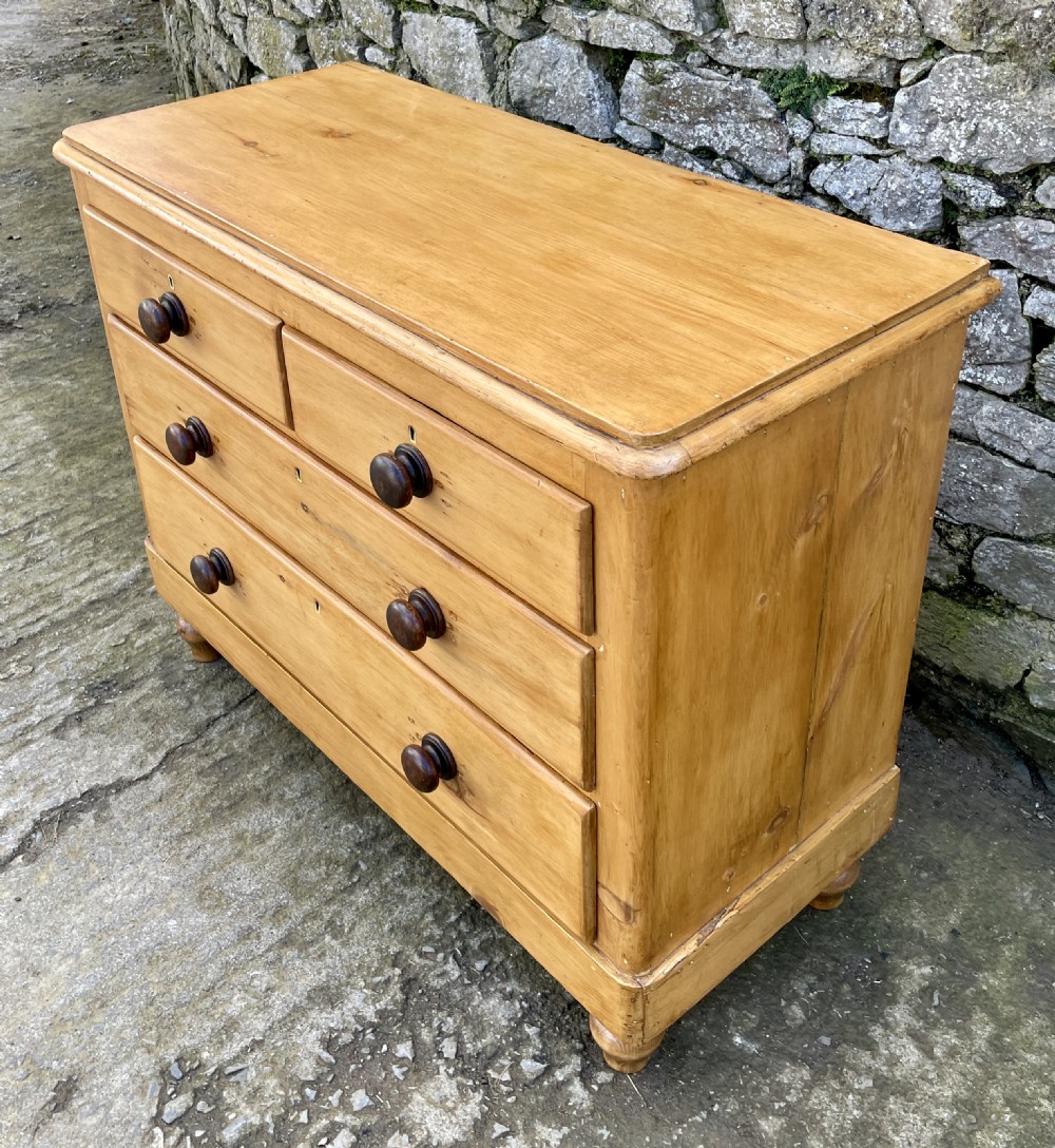 Antique Stripped Pine Chest of Drawers View IV