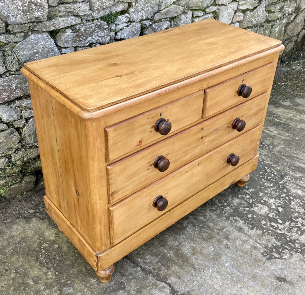 Antique Stripped Pine Chest of Drawers View IX