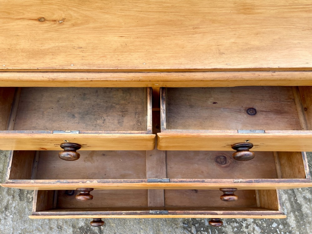 Antique Stripped Pine Chest of Drawers View XII