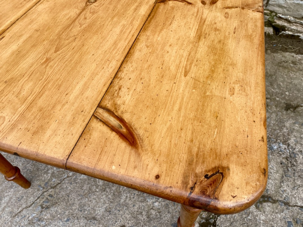 Large Victorian Pine Farmhouse Table View XV