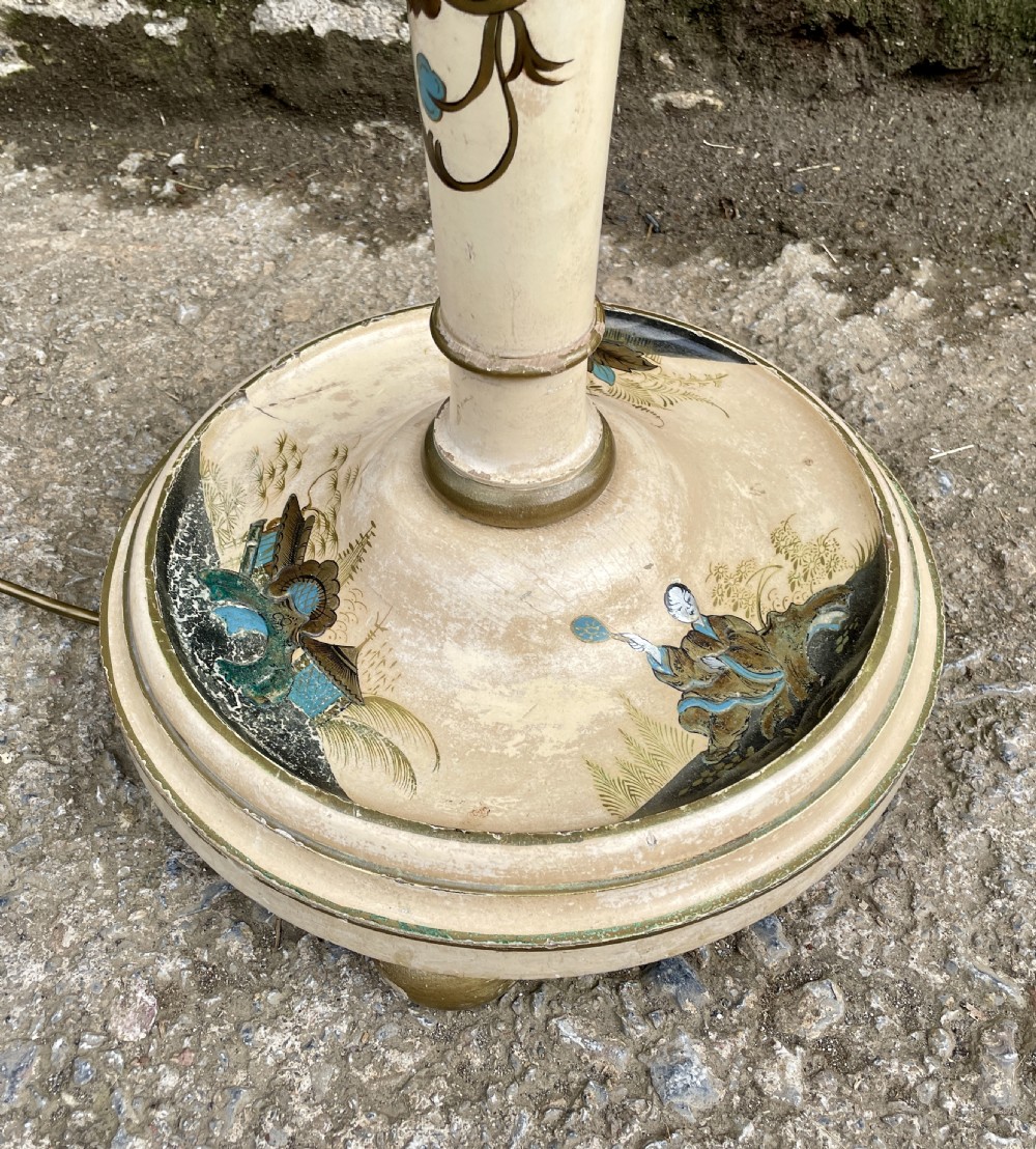 Antique Chinoiserie Standard Lamp View II
