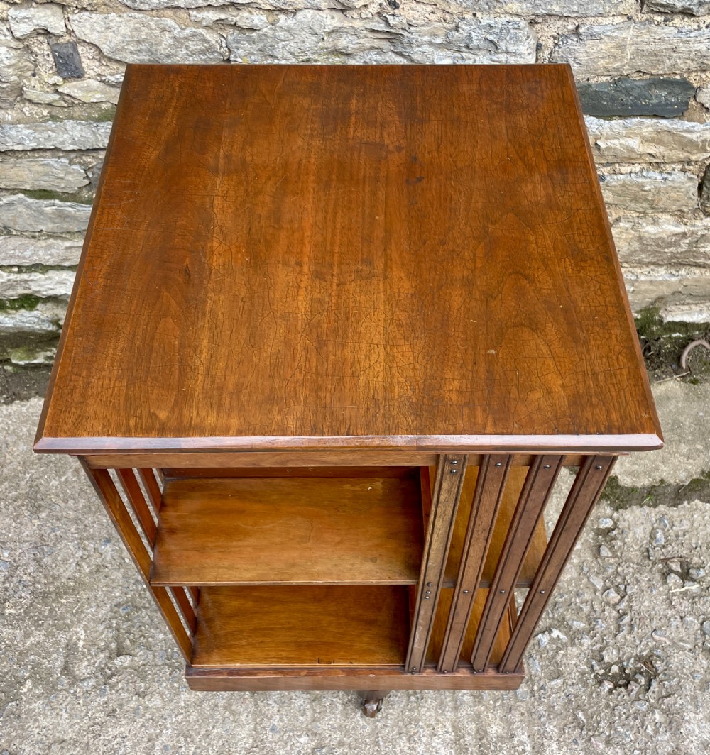 Edwardian Mahogany Revolving Bookcase View III