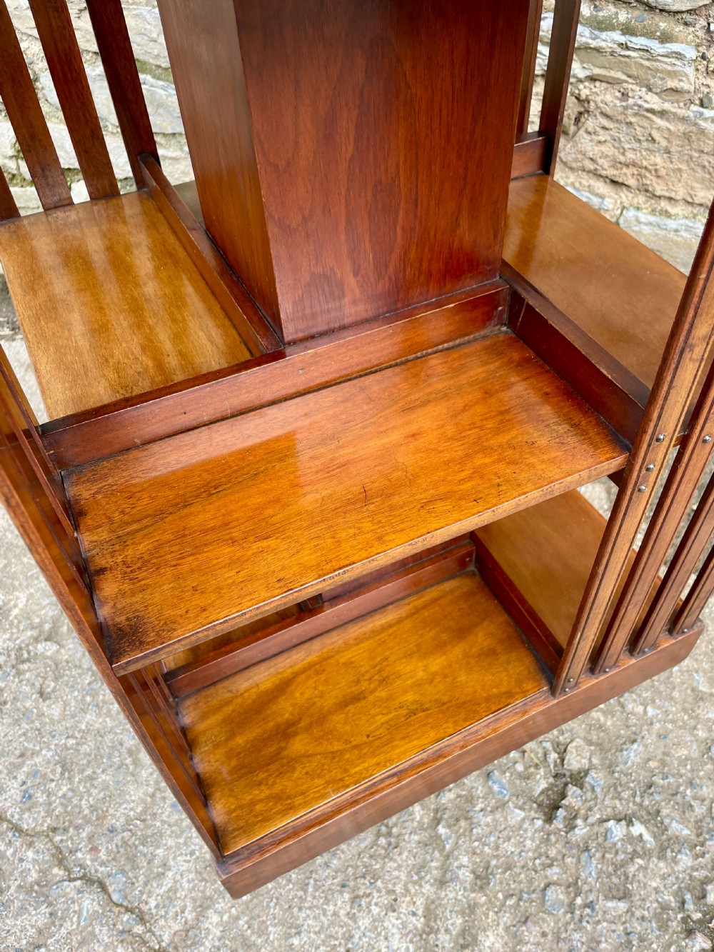 Edwardian Mahogany Revolving Bookcase View VII