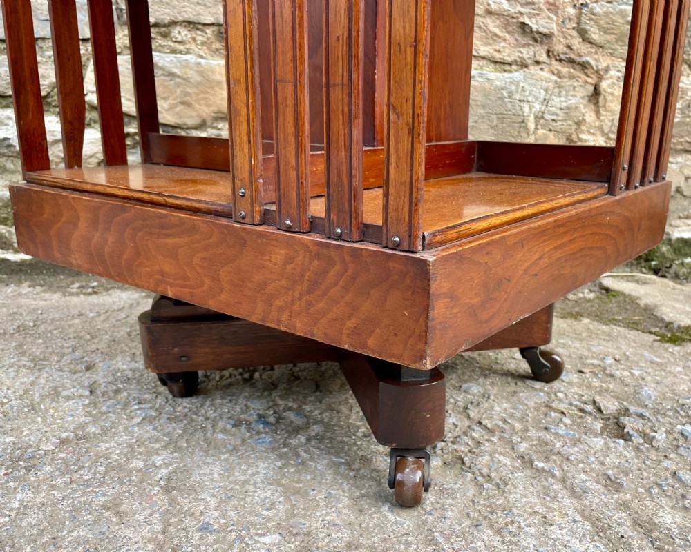 Edwardian Mahogany Revolving Bookcase View X