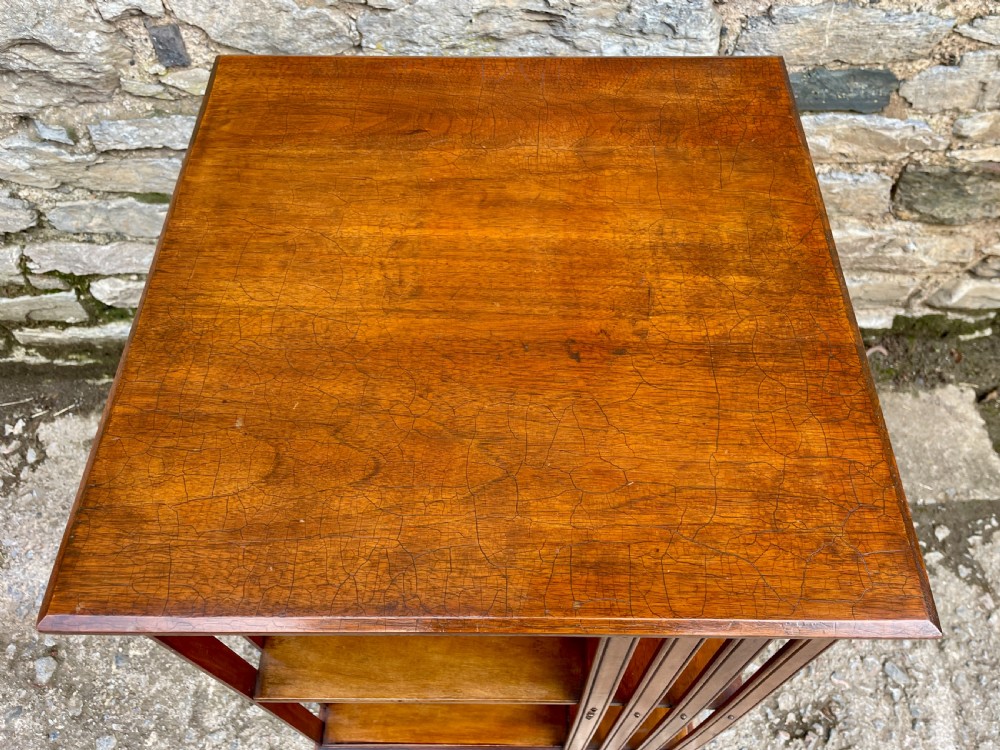 Edwardian Mahogany Revolving Bookcase View XI