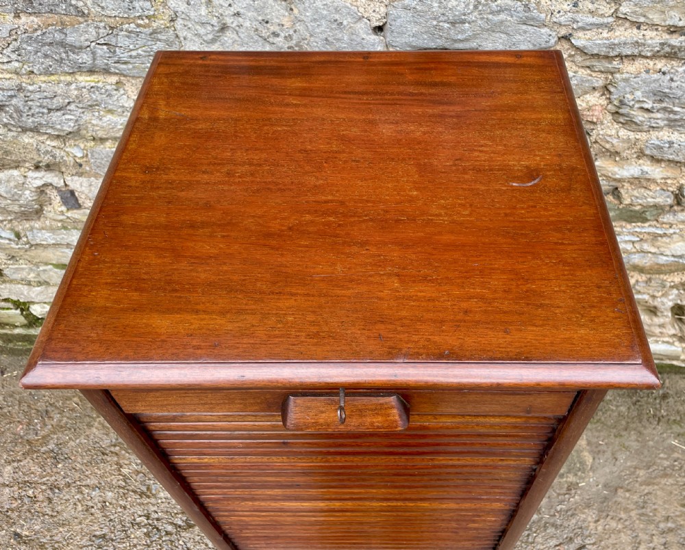 Antique Mahogany Tambour Filing Cabinet View XIII