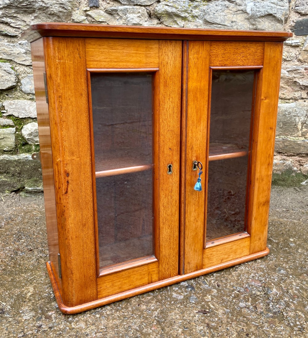 Antique Mahogany Glazed Wall Cupboard View VIII