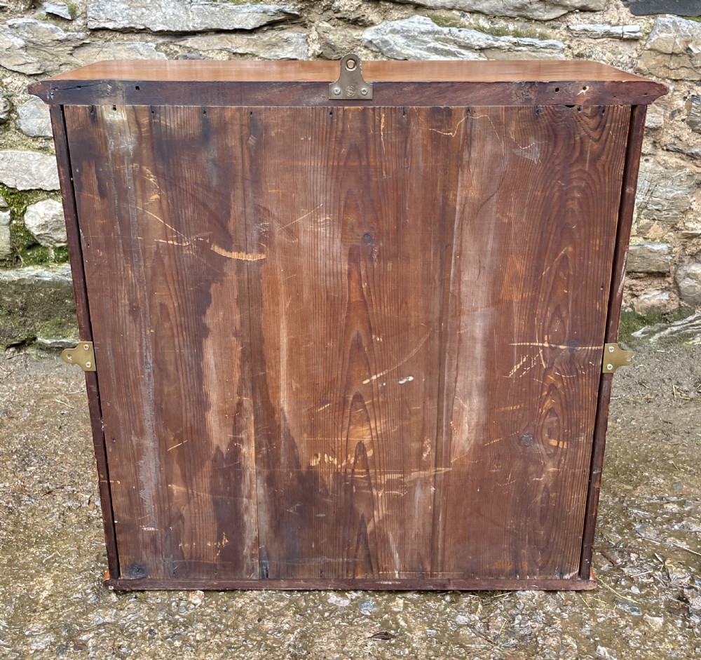 Antique Mahogany Glazed Wall Cupboard View X