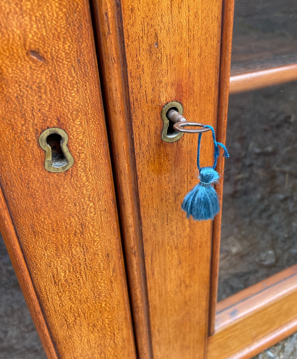 Antique Mahogany Glazed Wall Cupboard View XII