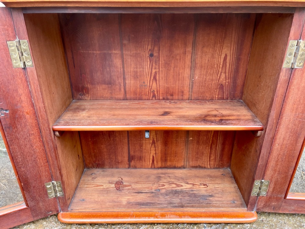 Antique Mahogany Glazed Wall Cupboard View XIV