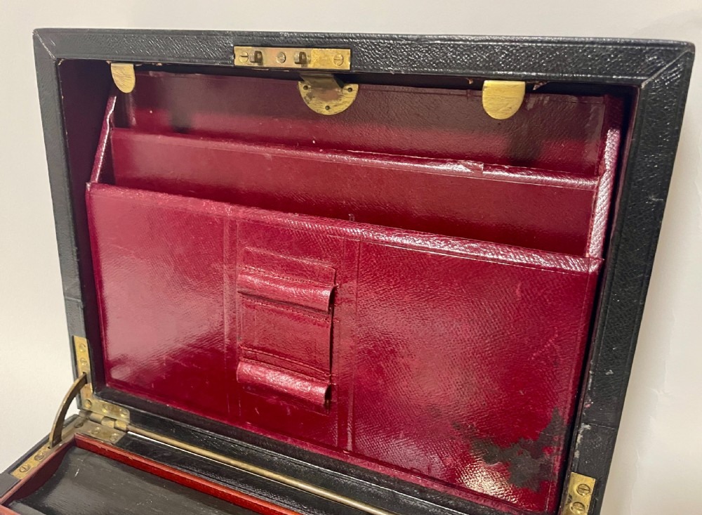 Antique Leather Writing Box by Finnigans View II