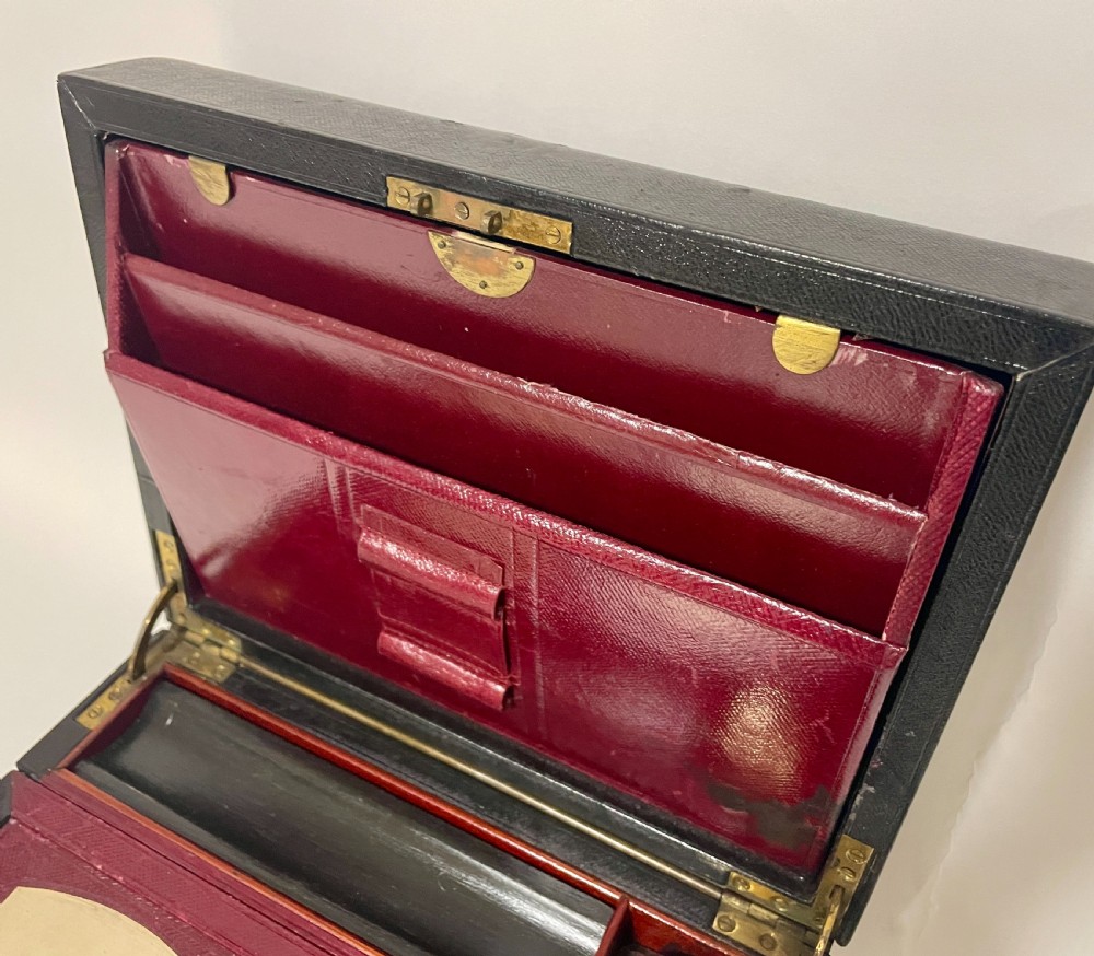 Antique Leather Writing Box by Finnigans View III
