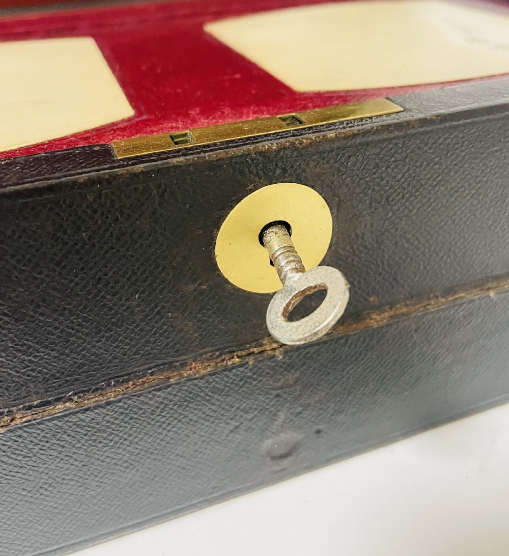 Antique Leather Writing Box by Finnigans View IX
