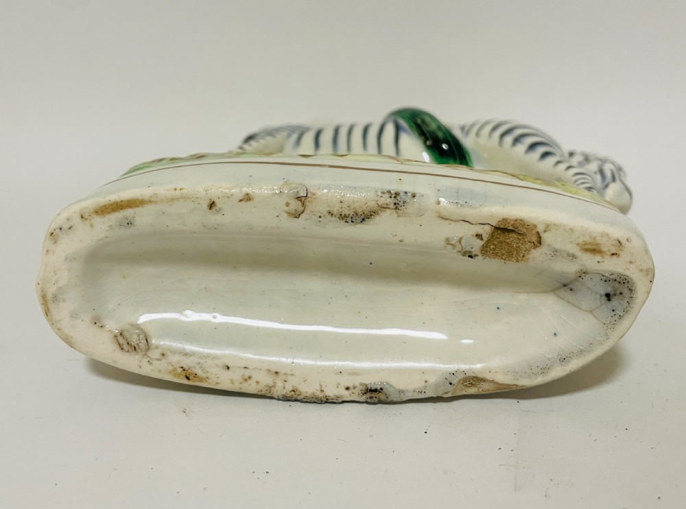 Antique Staffordshire Zebra View XII