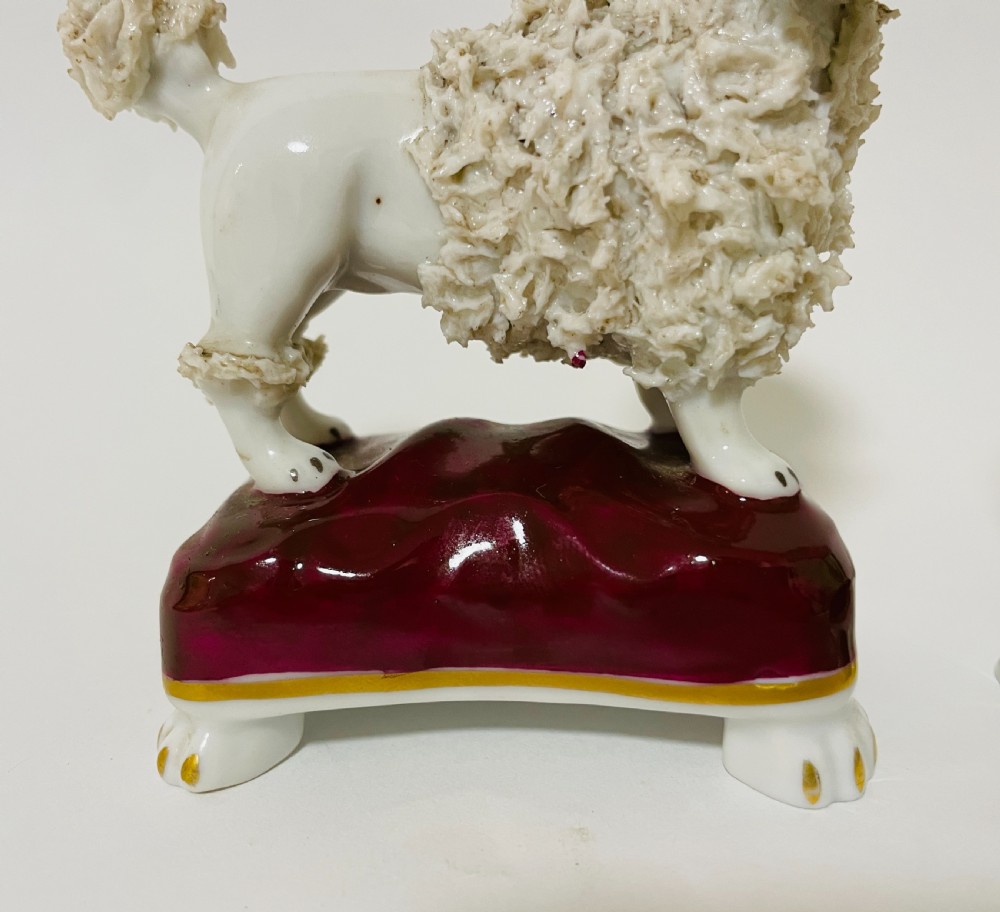 Pair of Antique Pottery Poodles View VI