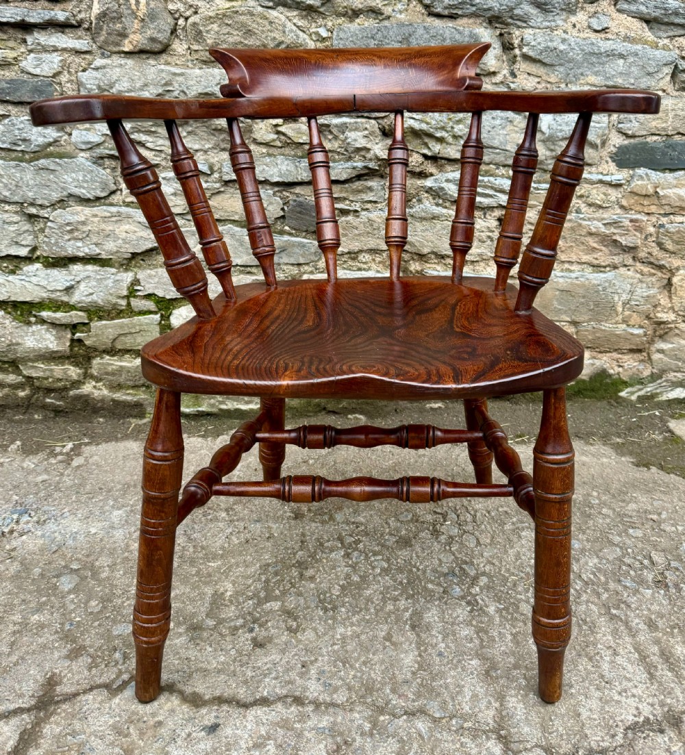 Antique Elm Captains Chair