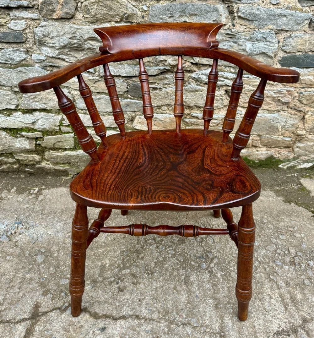Antique Elm Captains Chair View II