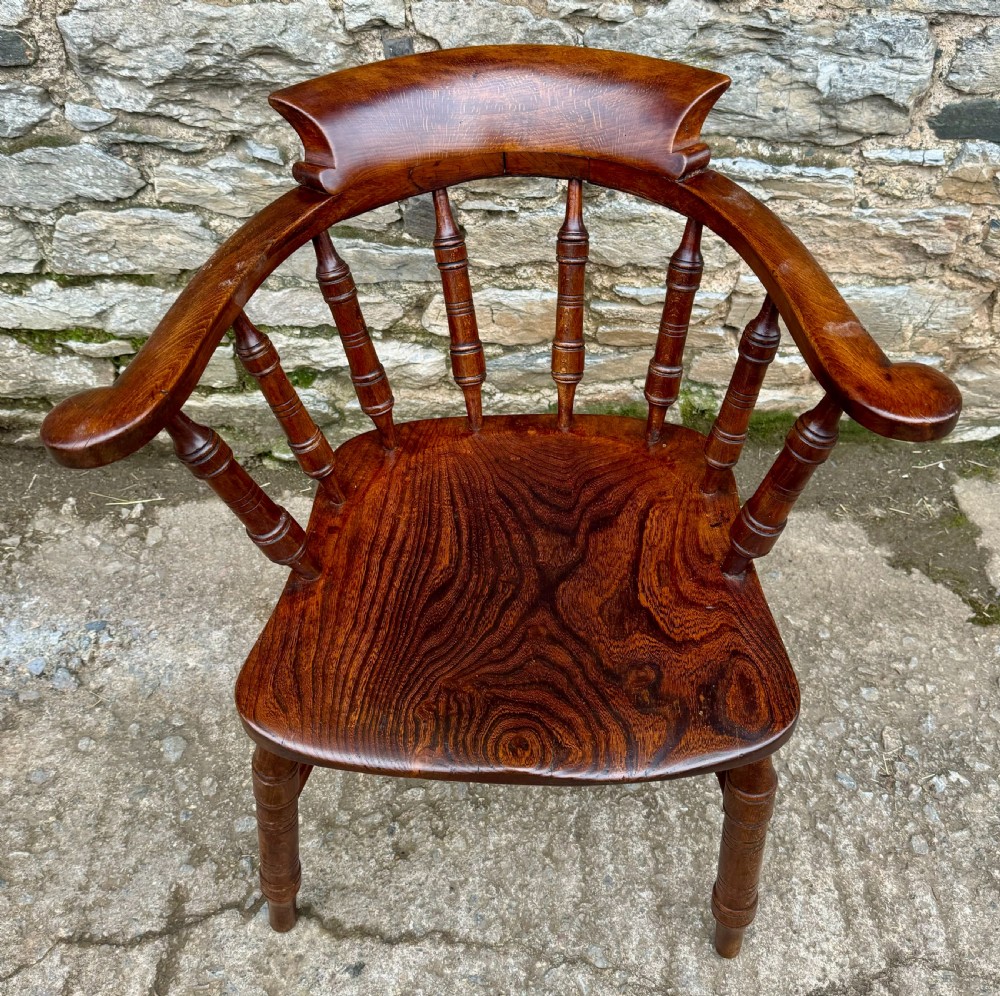 Antique Elm Captains Chair View IV