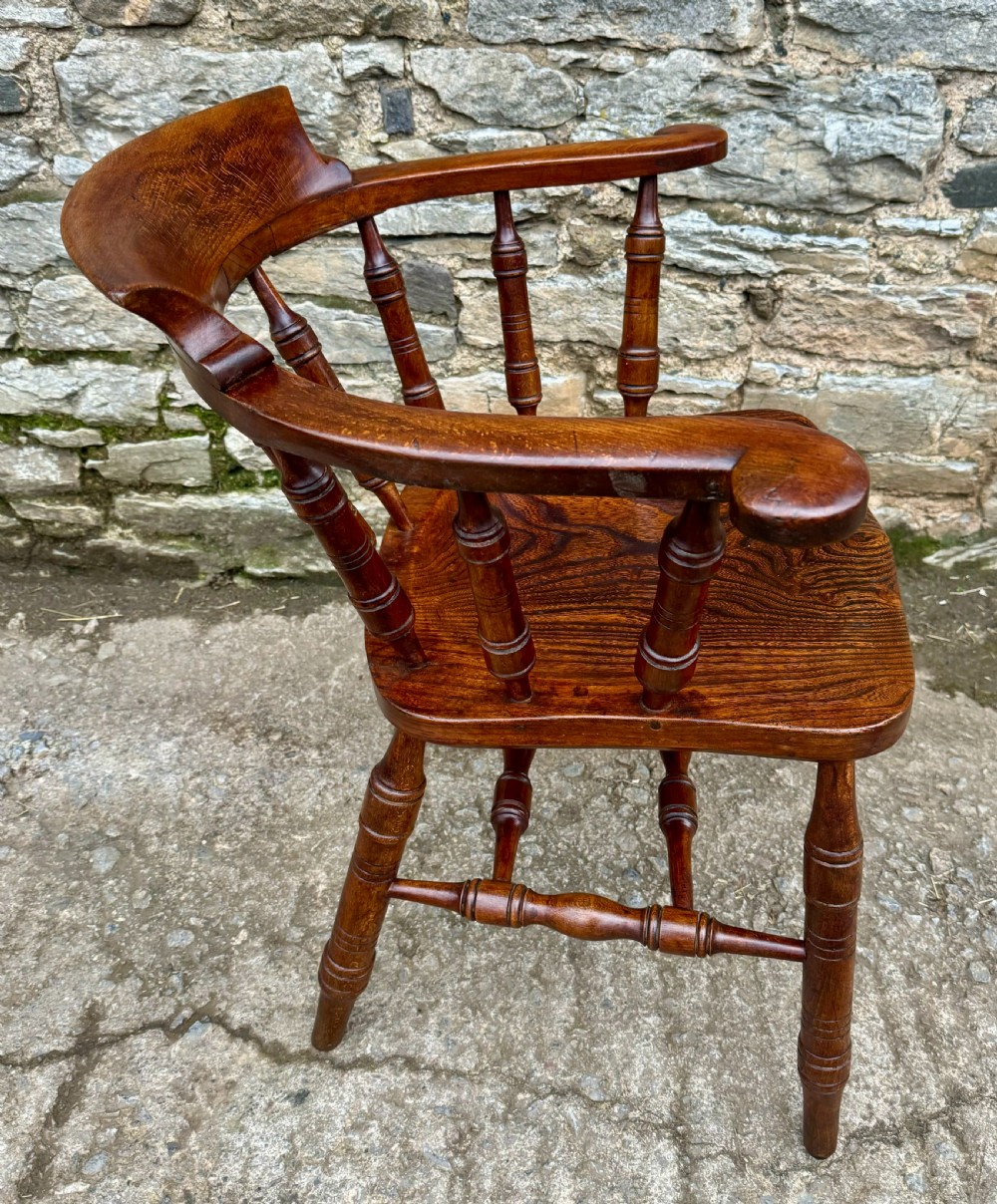Antique Elm Captains Chair View VII