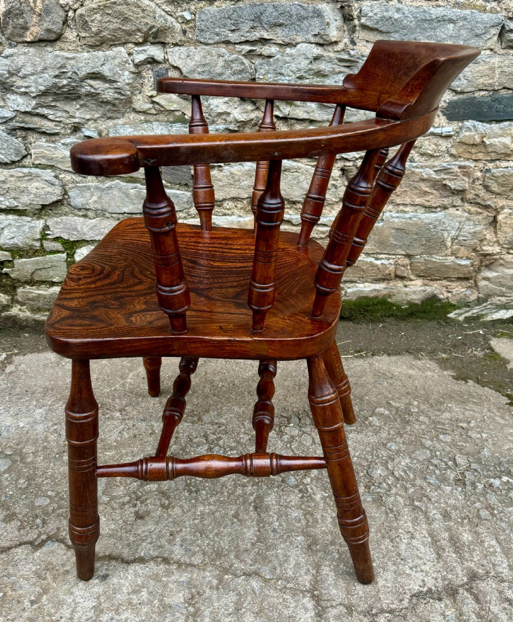 Antique Elm Captains Chair View X