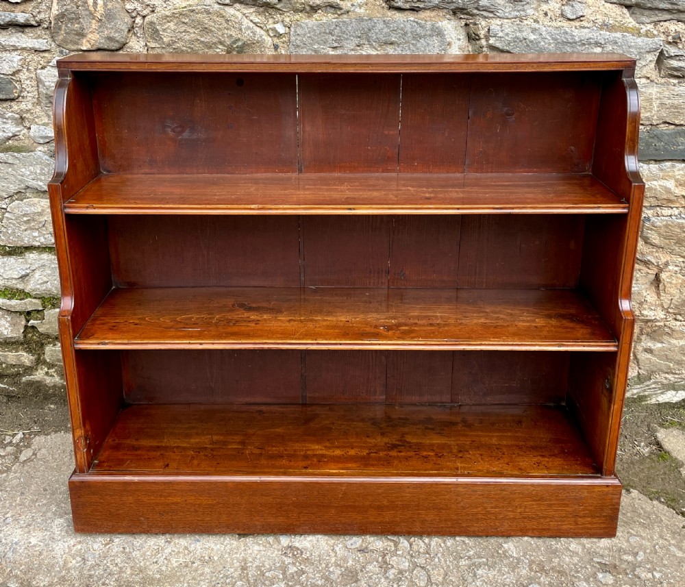 Antique Mahogany Waterfall Bookcase