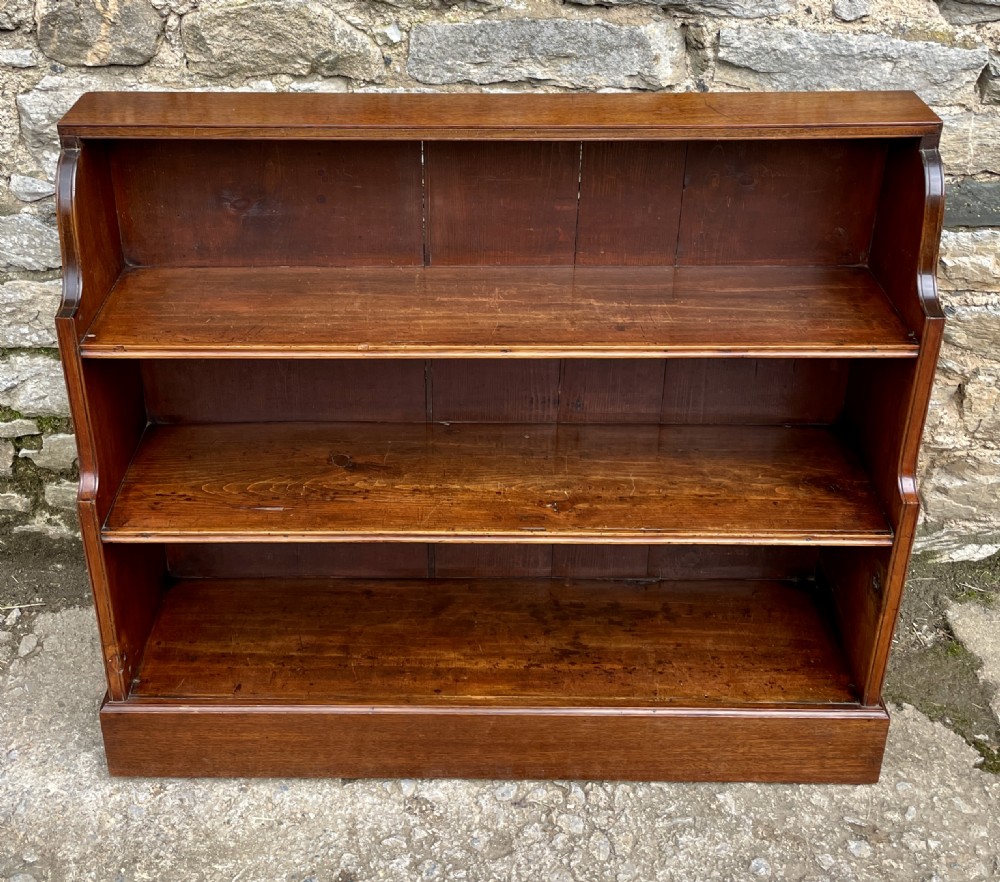 Antique Mahogany Waterfall Bookcase View II