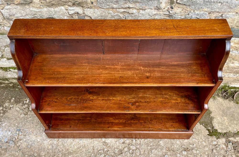 Antique Mahogany Waterfall Bookcase View III