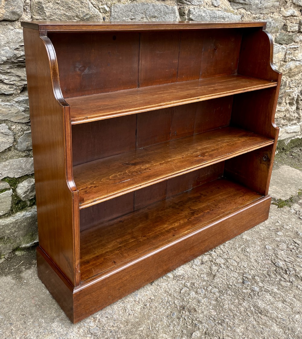 Antique Mahogany Waterfall Bookcase View IV