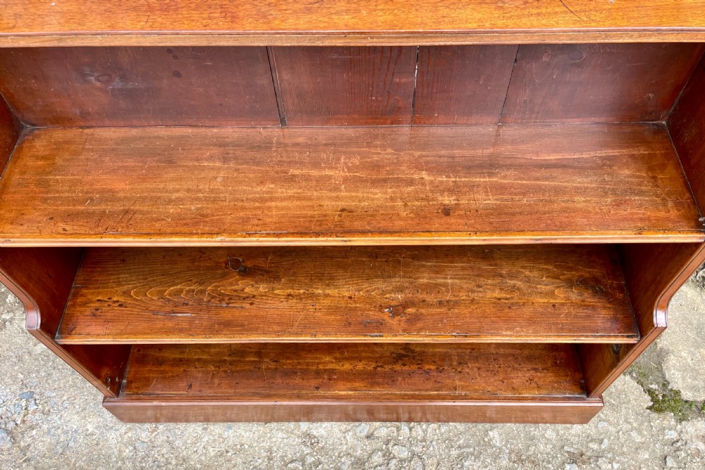 Antique Mahogany Waterfall Bookcase View XI