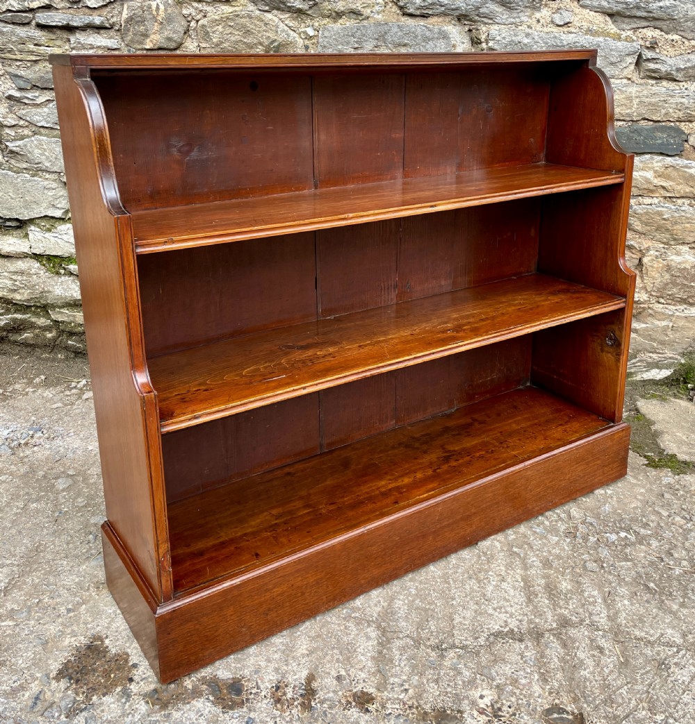 Antique Mahogany Waterfall Bookcase View XV