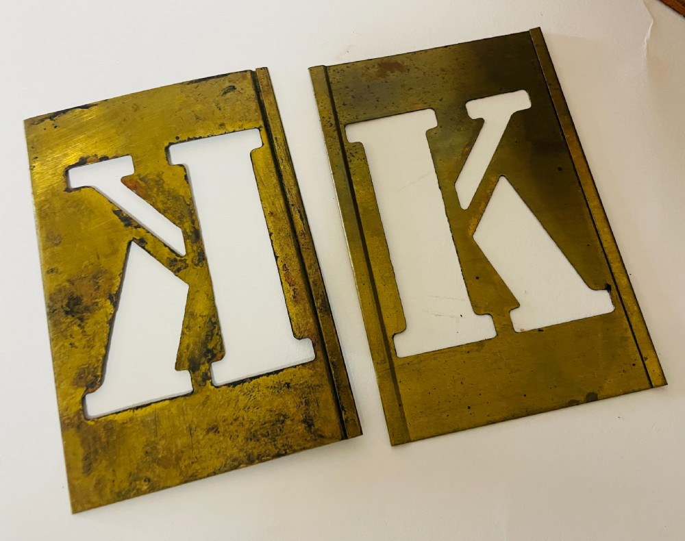 Set of Antique Brass Stencils View IV
