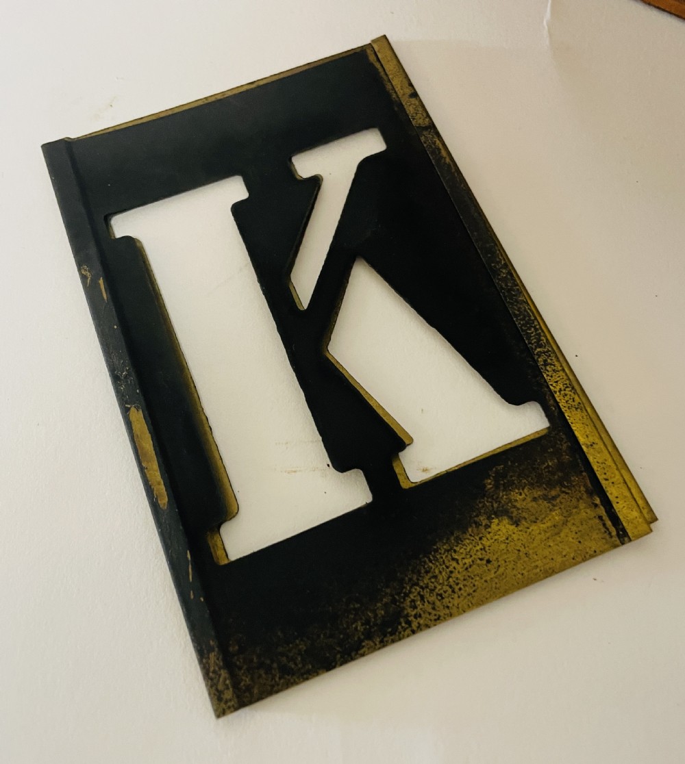 Set of Antique Brass Stencils View VIII
