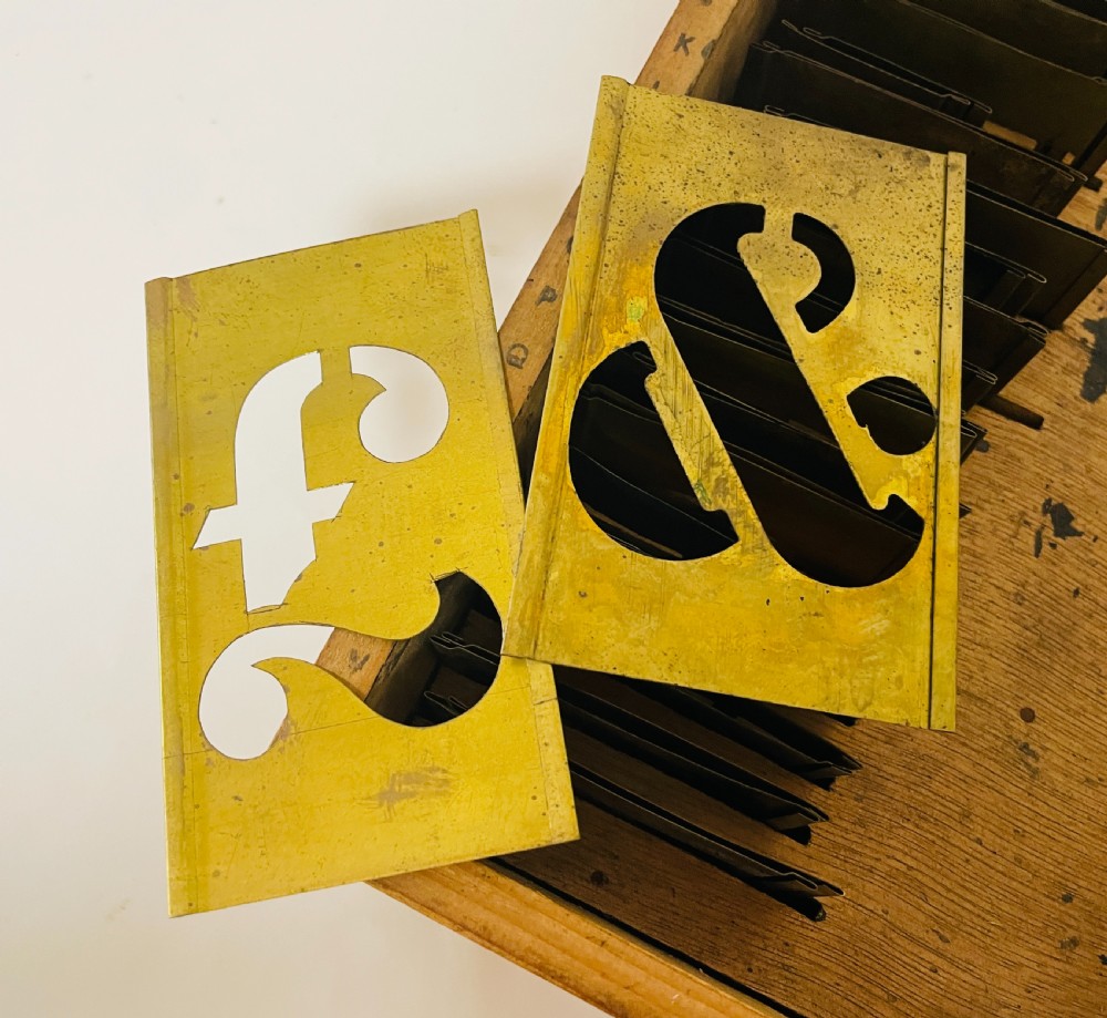 Set of Antique Brass Stencils View X