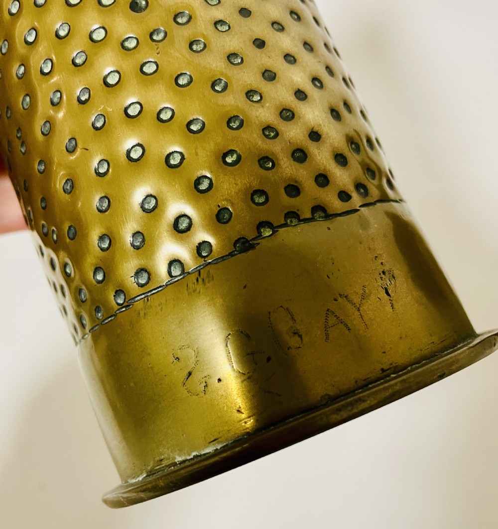 Pair of WW1 Trench Art Vases View IV